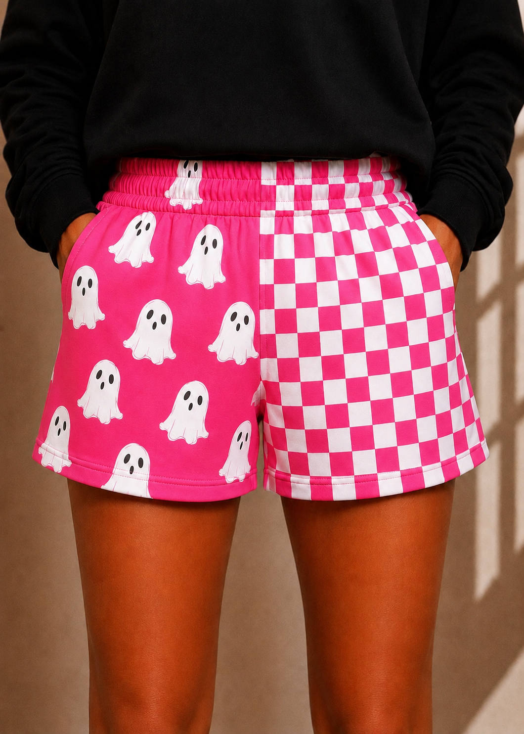 Boo Babe Checkerboard Shorts