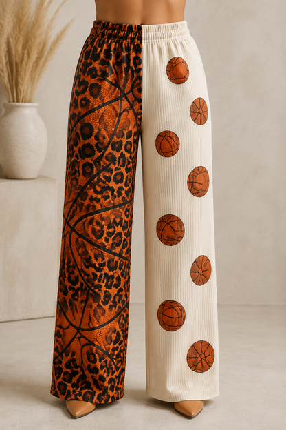 Courtside Wild Side Basketball Wide-Leg Pants