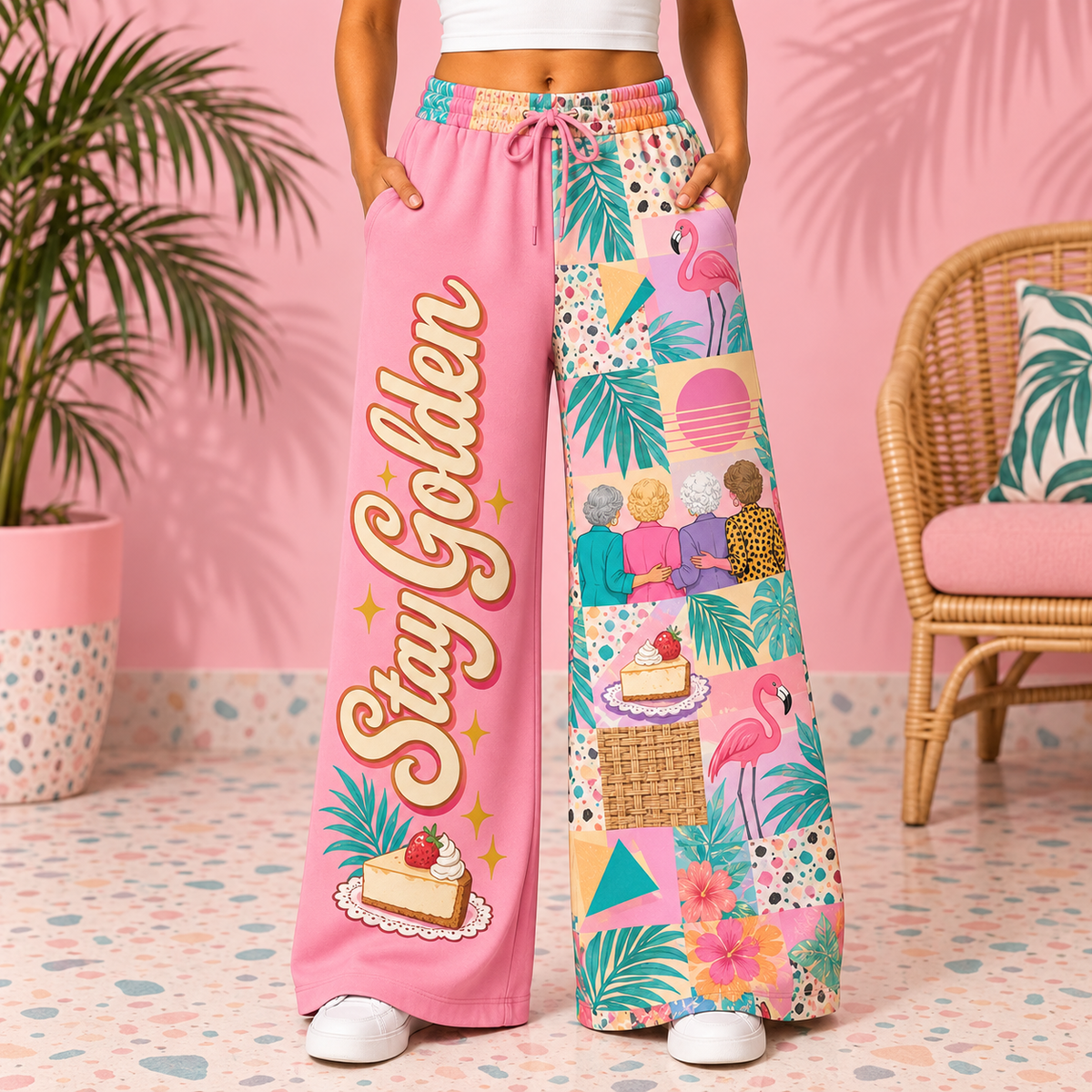 Stay Golden Wide Leg Sweatpants | Golden Girls Inspired Lounge Pants