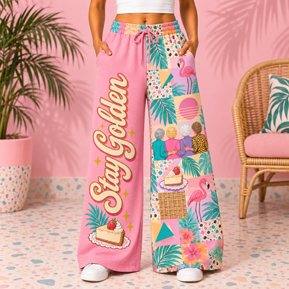 Stay Golden Wide Leg Sweatpants | Golden Girls Inspired Lounge Pants